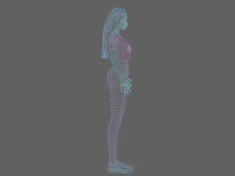 Cute Standard girl V29365 Modelo 3D