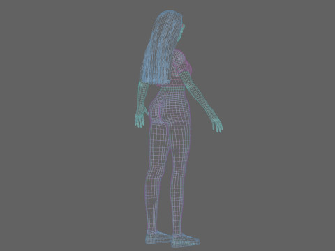 Cute Standard girl V29365 Modelo 3D