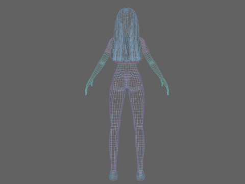 Cute Standard girl V29365 Modelo 3D