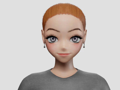 Cute teen girl V21604 3D Model