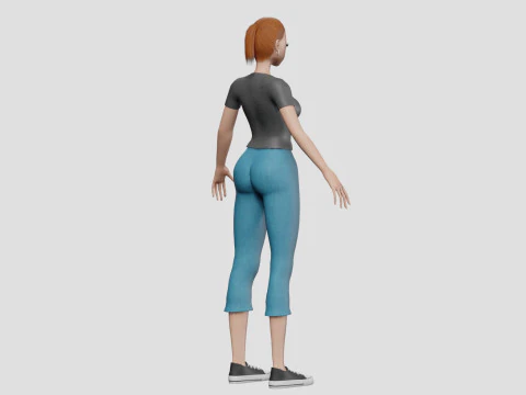 Cute teen girl V21604 3D Model