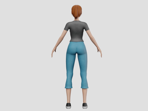 Cute teen girl V21604 3D Модель