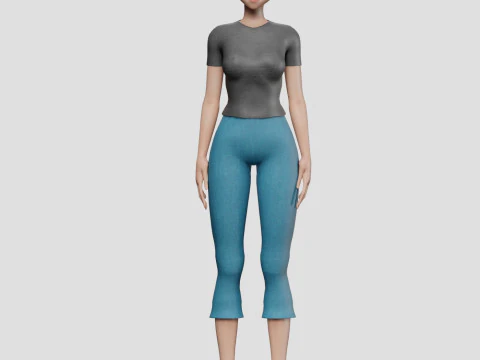 Cute teen girl V21604 3D Model