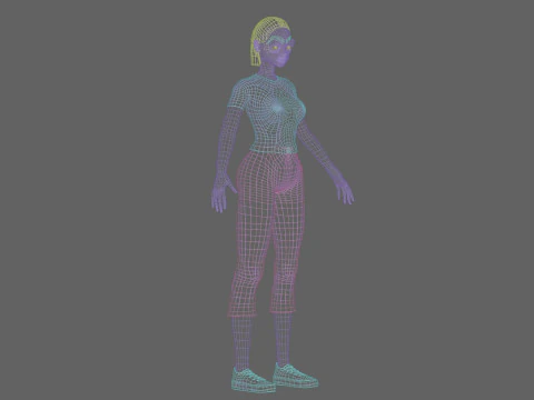 Cute teen girl V21604 3D Model