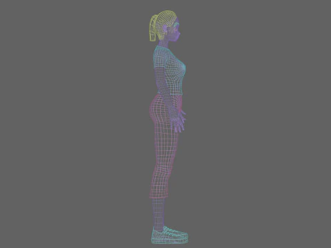 Cute teen girl V21604 3D Model