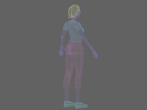 Cute teen girl V21604 3D Model