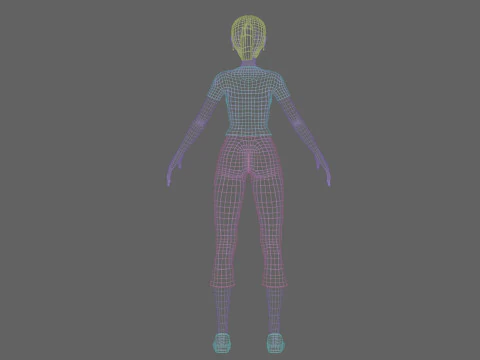 Cute teen girl V21604 3D Model