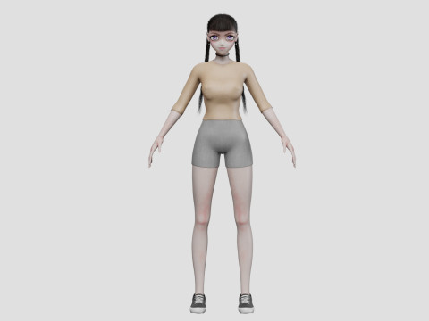 Pretty anime girl V26414 Modelo 3D