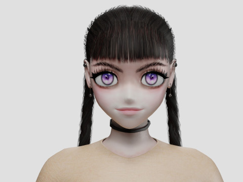 Pretty anime girl V26414 Modelo 3D