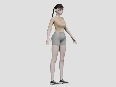 Pretty anime girl V26414 Modelo 3D