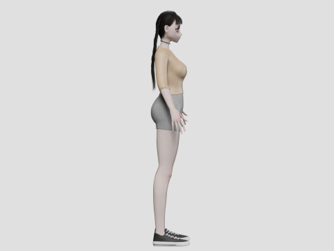 Pretty anime girl V26414 Modelo 3D