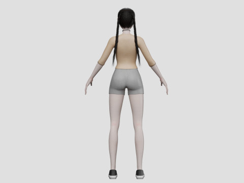 Pretty anime girl V26414 Modelo 3D