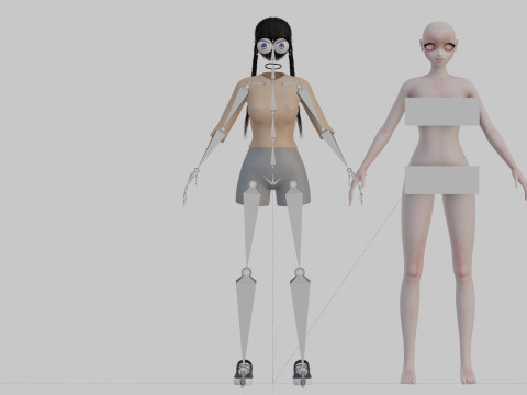 Pretty anime girl V26414 Modelo 3D
