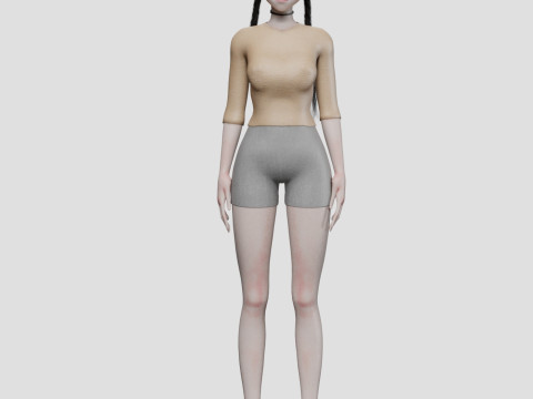 Pretty anime girl V26414 Modelo 3D