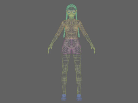 Pretty anime girl V26414 Modelo 3D