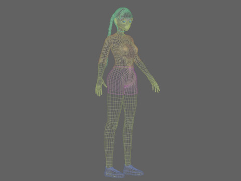Pretty anime girl V26414 Modelo 3D