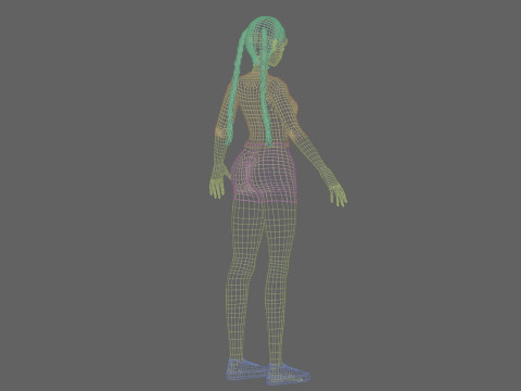Pretty anime girl V26414 Modelo 3D
