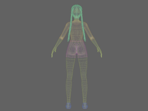 Pretty anime girl V26414 Modelo 3D