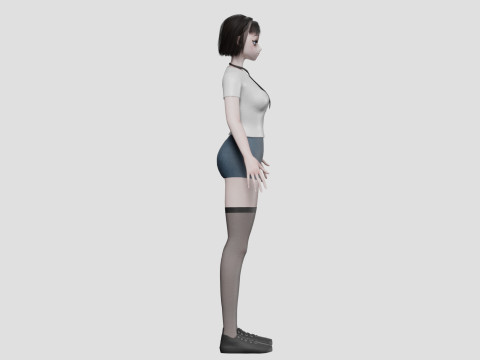 Standard anime girl V30240 3D Model