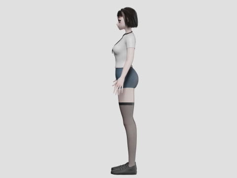 Standard anime girl V30240 3D Model
