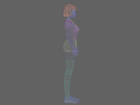 Standard anime girl V30240 3D Model