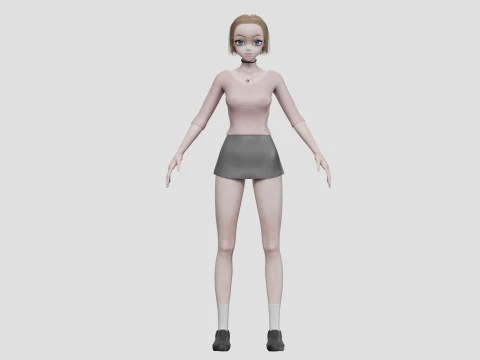 Standard Basic girl V29227 3D Model