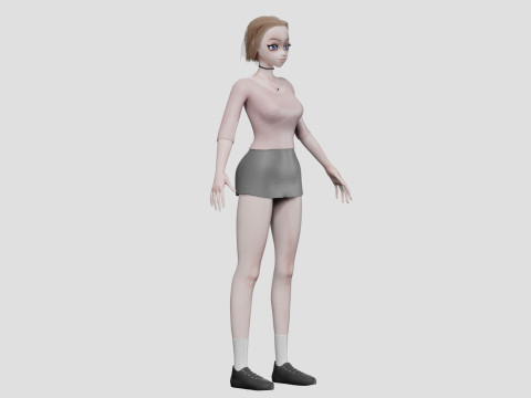 Standard Basic girl V29227 3D Model