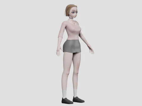 Standard Basic girl V29227 3D Model