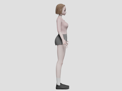 Standard Basic girl V29227 3D Model