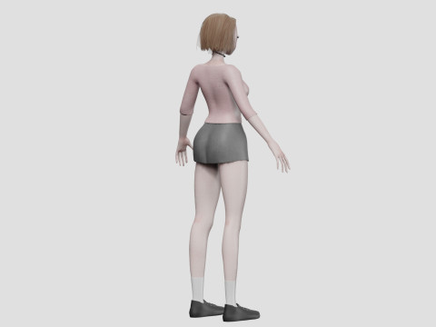 Standard Basic girl V29227 3D Model