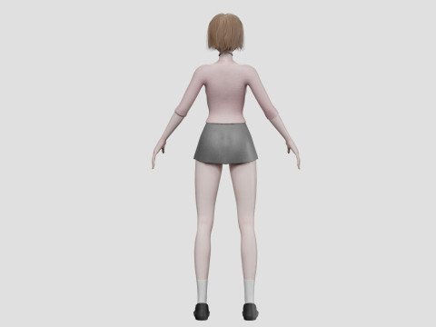 Standard Basic girl V29227 3D Model