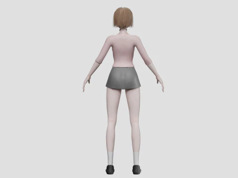 Standard Basic girl V29227 3D Model
