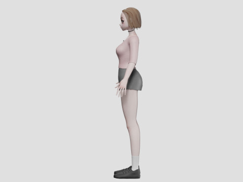 Standard Basic girl V29227 3D Model