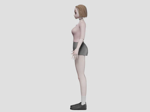 Standard Basic girl V29227 3D Model