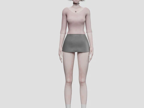 Standard Basic girl V29227 3D Model