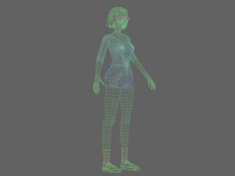Standard Basic girl V29227 3D Model