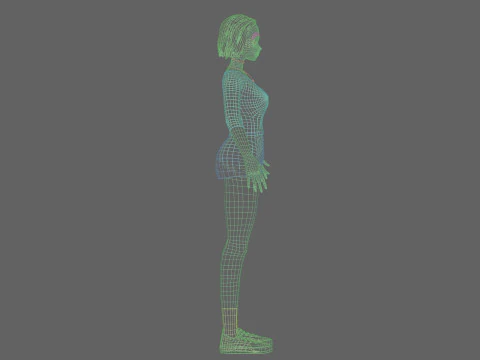 Standard Basic girl V29227 3D Model