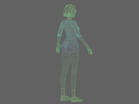 Standard Basic girl V29227 3D Model