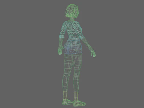 Standard Basic girl V29227 3D Model