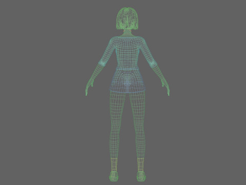 Standard Basic girl V29227 3D Model
