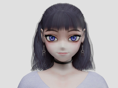 Standard cute girl V26028 Modèle 3D