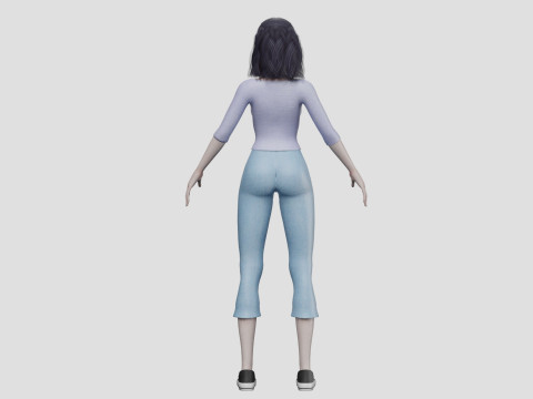 Standard cute girl V26028 Modèle 3D