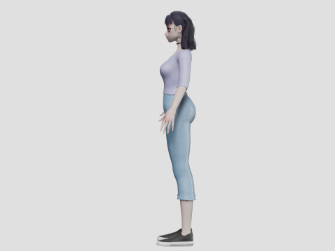 Standard cute girl V26028 Modèle 3D