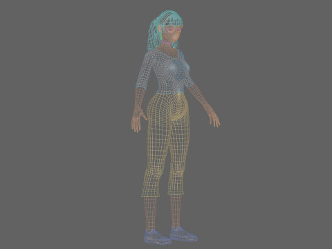 Standard cute girl V26028 Modèle 3D
