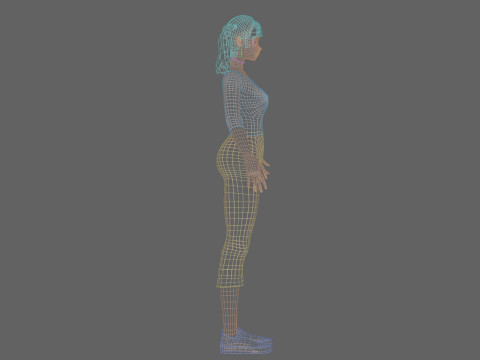Standard cute girl V26028 Modèle 3D