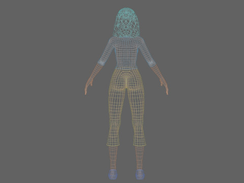 Standard cute girl V26028 Modèle 3D