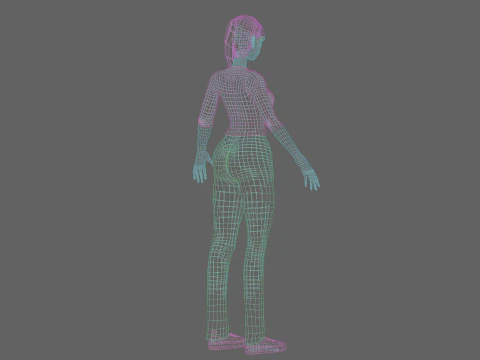 Menina anime estilizada V22425 Modelo 3D