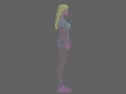 Stylized cute girl V32818 3Dモデル