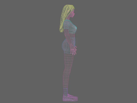 Stylized cute girl V32818 3D Model