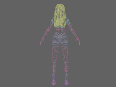 Stylized cute girl V32818 3Dモデル